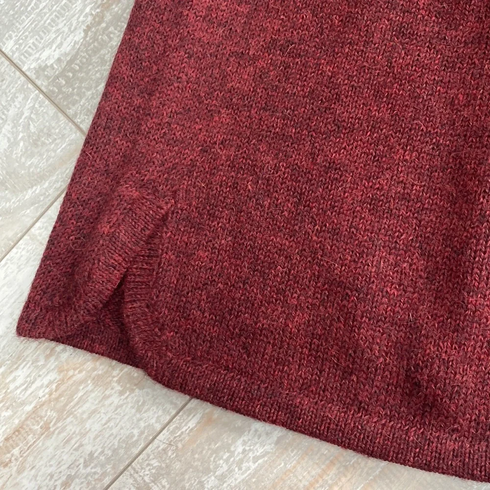 Alpaca wool sweater vest cardigan and‎ skirt set